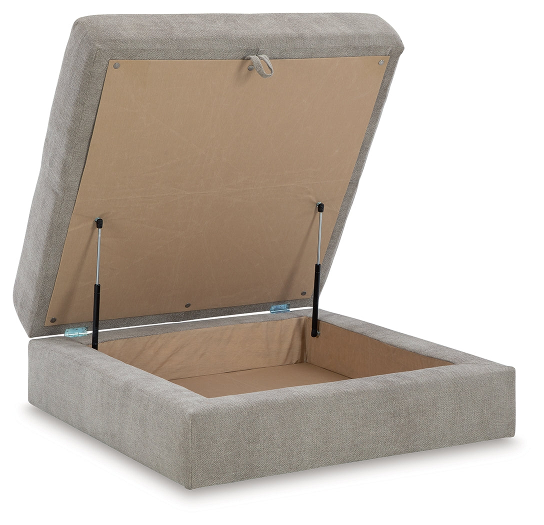 Aslan Court Pebble Ottoman With Storage from Ashley - Luna Furniture