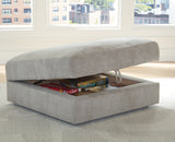 Aslan Court Pebble Ottoman With Storage from Ashley - Luna Furniture