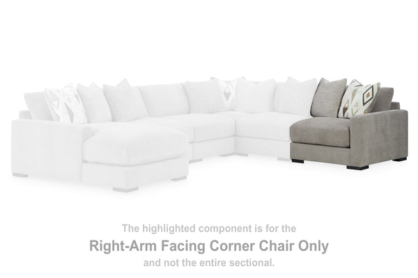 Aslan Court Pebble Right-Arm Facing Corner Chair
