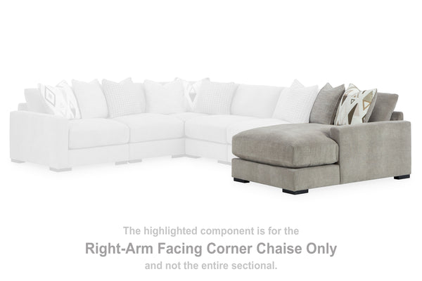 Aslan Court Pebble Right-Arm Facing Corner Chaise