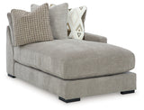 Aslan Court Pebble Right-Arm Facing Corner Chaise from Ashley - Luna Furniture