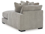 Aslan Court Pebble Right-Arm Facing Corner Chaise from Ashley - Luna Furniture