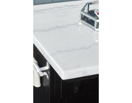 Aspen Ebony/White Marble Top Kitchen Island Set from Steve Silver - Luna Furniture