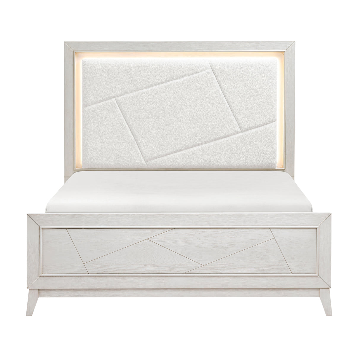 Asteria Antique White Queen Panel Bed from Homelegance - Luna Furniture