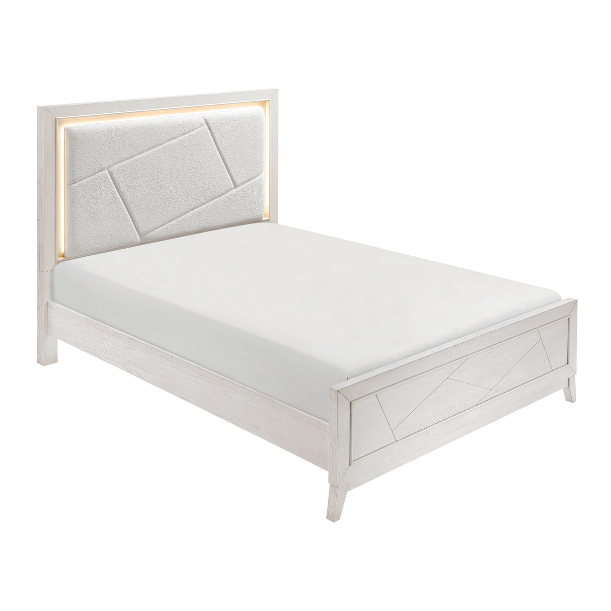 Asteria Antique White Queen Panel Bed from Homelegance - Luna Furniture