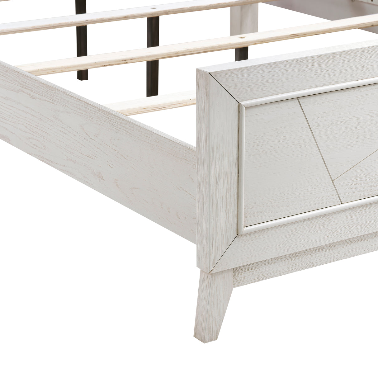 Asteria Antique White Queen Panel Bed from Homelegance - Luna Furniture