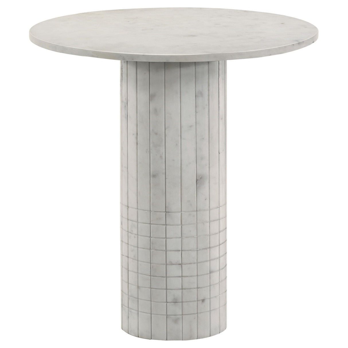 Astoria White 2-Piece Marble Coffee and End Table Set from Coaster - Luna Furniture