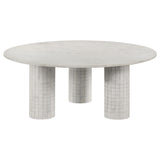 Astoria White 2-Piece Marble Coffee and End Table Set from Coaster - Luna Furniture