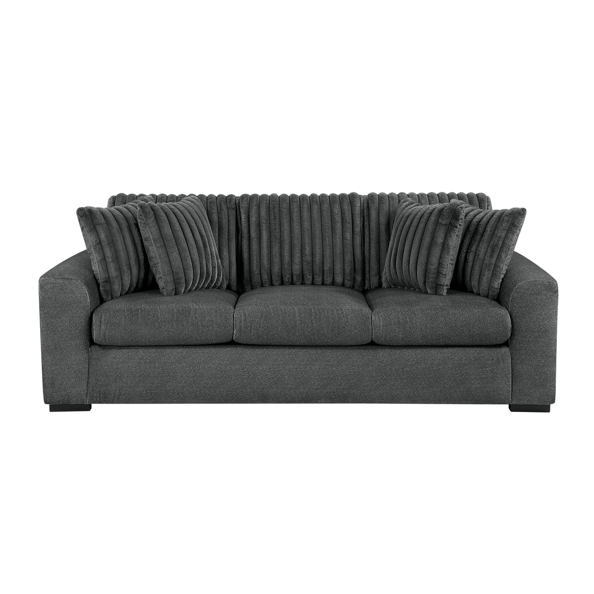 Athena Dark Gray Sofa and Loveseat from Homelegance - Luna Furniture
