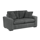 Athena Dark Gray Loveseat from Homelegance - Luna Furniture