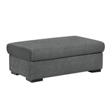 Athena Dark Gray Ottoman from Homelegance - Luna Furniture