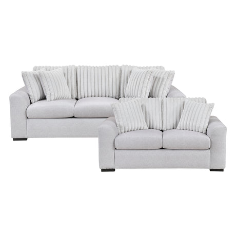 Athena Gray Sofa and Loveseat from Homelegance - Luna Furniture