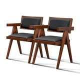 Athena Black Leather Dining Chair (Set of 2) from Ashcroft Furniture - Luna Furniture