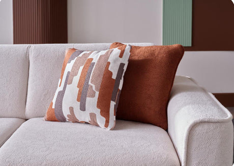 Atlanta Peru Cream Ottoman from Bellona - Luna Furniture