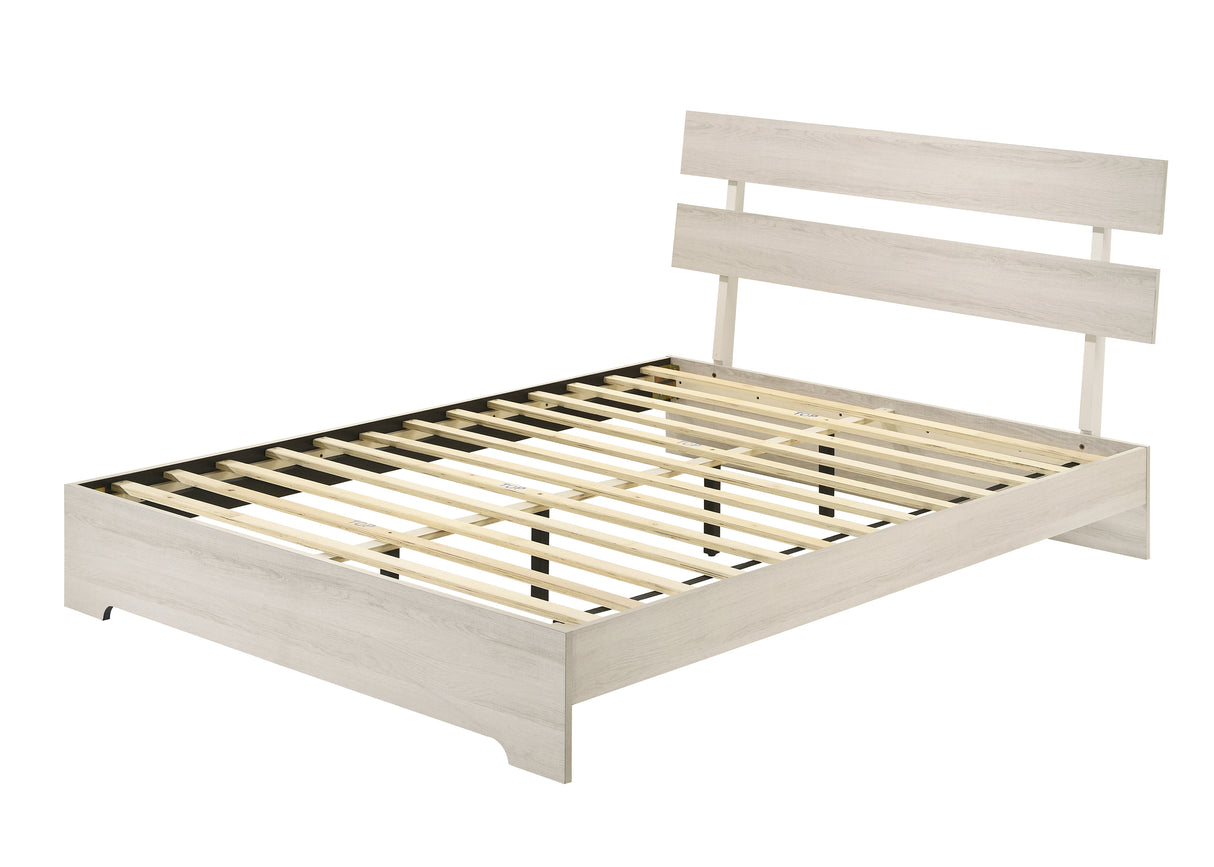 Atticus White Twin Platform Bed from Crown Mark - Luna Furniture