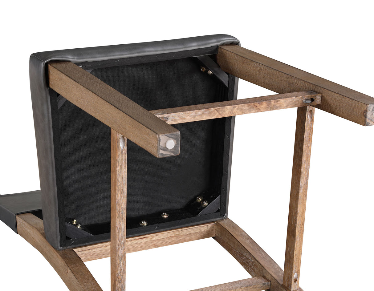 Aubrey 5-Piece 59.5″ Driftwood Finish Counter Dining Set from Steve Silver - Luna Furniture