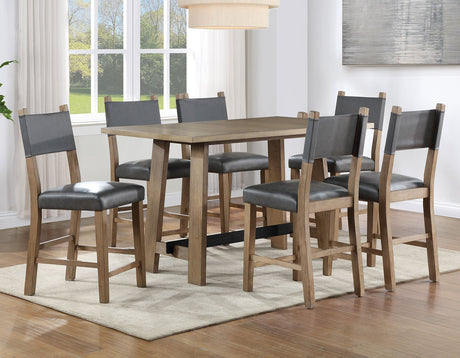Aubrey Driftwood Counter Height Dining Set from Steve Silver - Luna Furniture