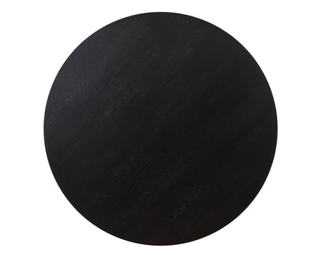 Aubrey 54″ Round Dining Table, Black with Driftwood Stretchers from Steve Silver - Luna Furniture