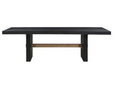 Aubrey Black Extendable Dining Table w/18-inch Leaf from Steve Silver - Luna Furniture