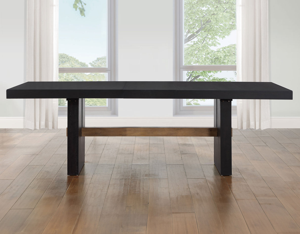 Aubrey Black Extendable Dining Table w/18-inch Leaf from Steve Silver - Luna Furniture