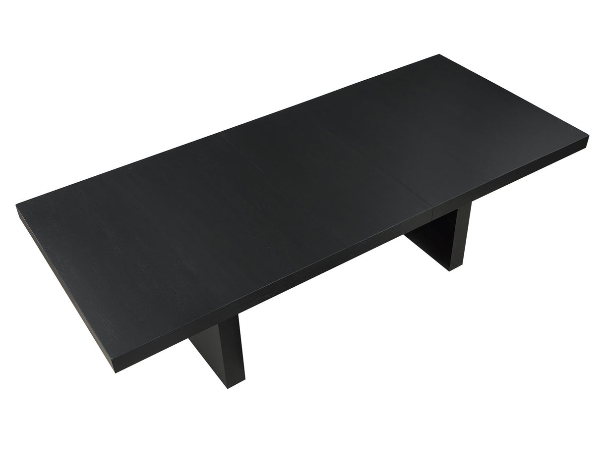 Aubrey Black Extendable Dining Table w/18-inch Leaf from Steve Silver - Luna Furniture