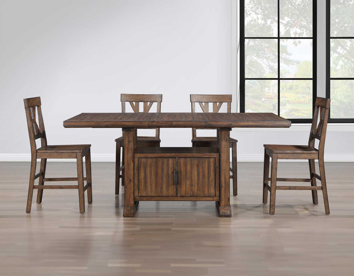 Auburn Dark Tobacco Counter Height Set from Steve Silver - Luna Furniture