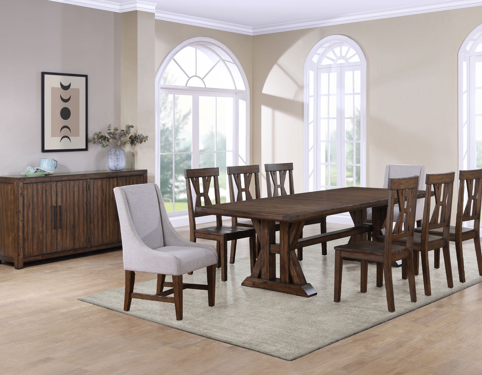 Auburn Dark Tobacco Dining Room Set – Luna Furniture