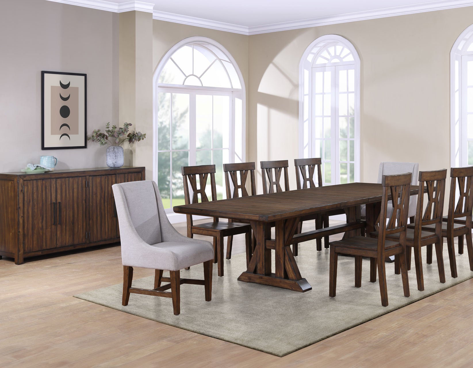 Auburn Dark Tobacco Dining Room Set – Luna Furniture