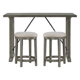 Auburndale Light Gray 3-Piece Counter Height Set from Homelegance - Luna Furniture