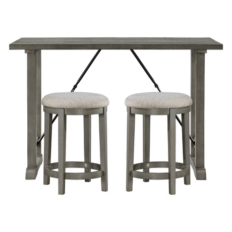 Auburndale Light Gray 3-Piece Counter Height Set from Homelegance - Luna Furniture