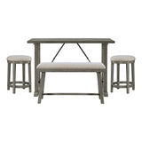 Auburndale Light Gray 4-Piece Counter Height Set from Homelegance - Luna Furniture