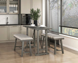 Auburndale Light Gray Counter Height Bench from Homelegance - Luna Furniture