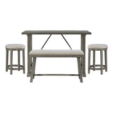 Auburndale Light Gray Counter Height Set from Homelegance - Luna Furniture