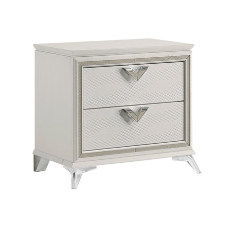 Audra White Nightstand from Homelegance - Luna Furniture