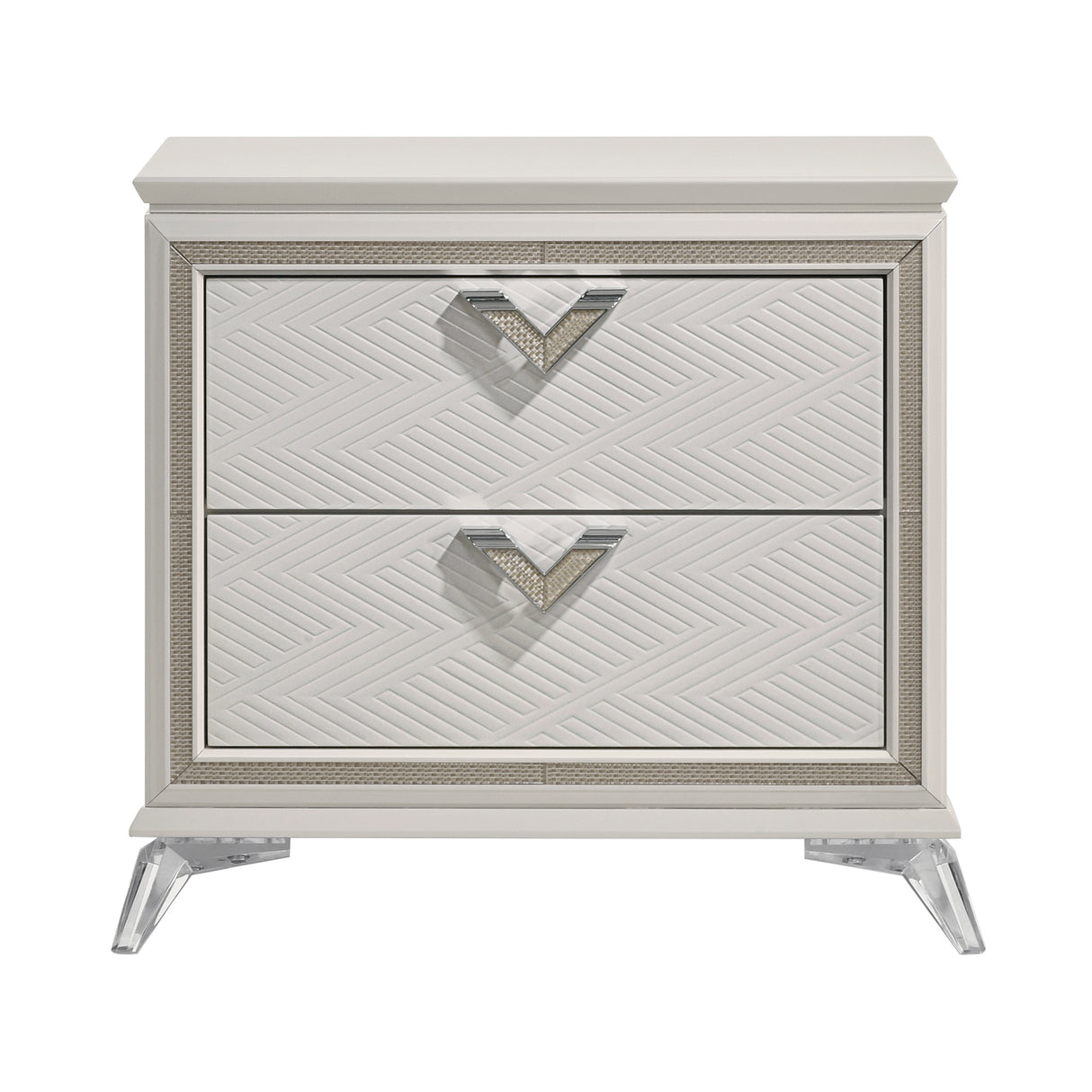 Audra White Nightstand from Homelegance - Luna Furniture