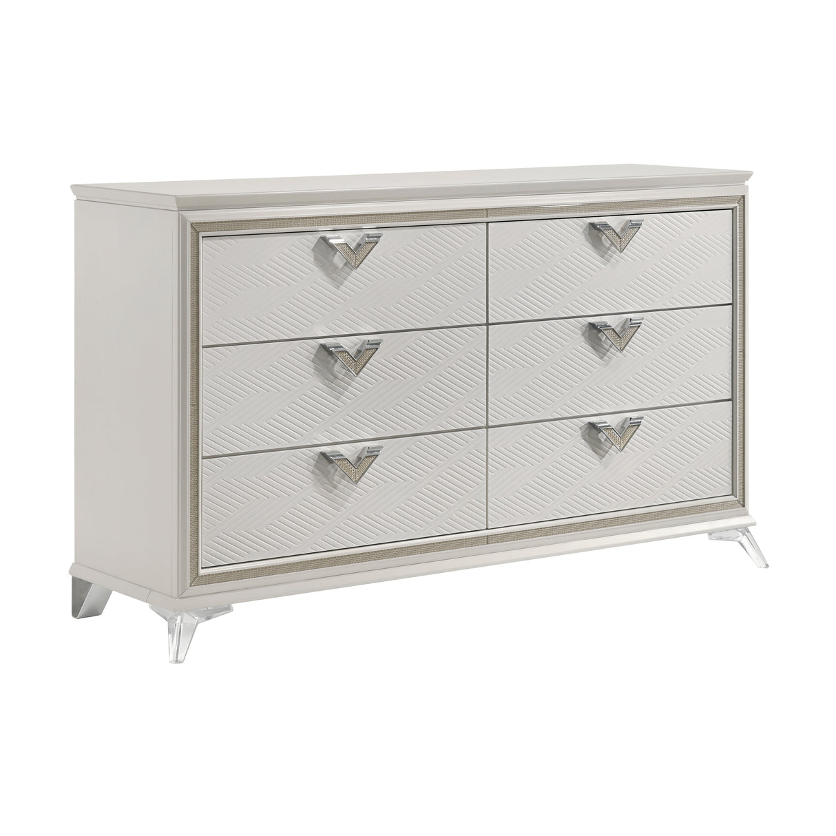 Audra White Dresser from Homelegance - Luna Furniture