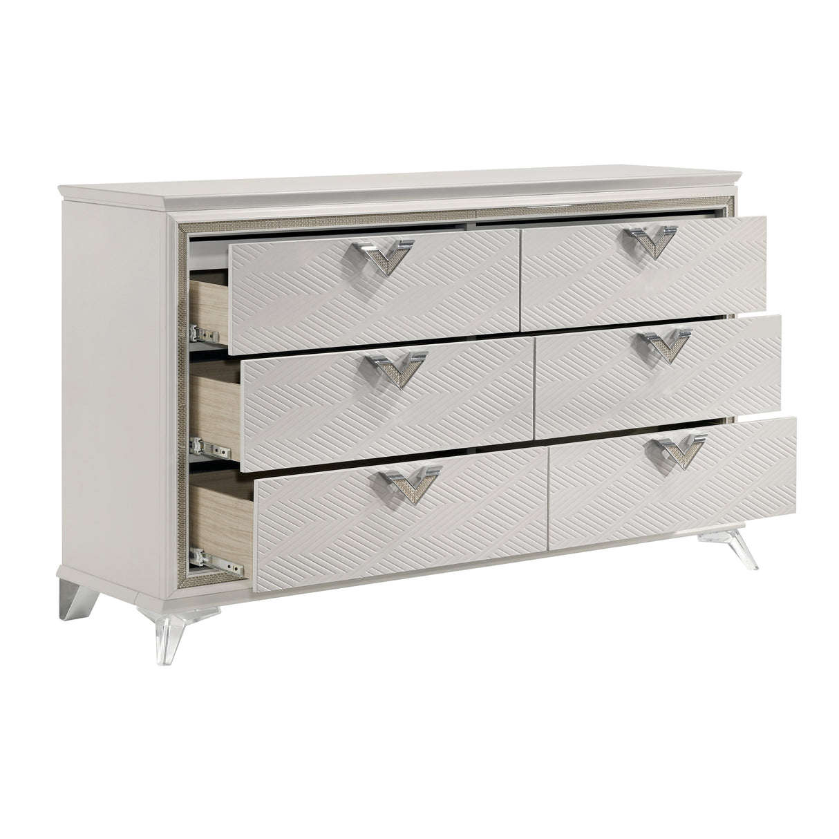 Audra White Dresser from Homelegance - Luna Furniture