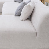 Audrey Cream Chenille U Shape Corner Sofa from Ashcroft Furniture - Luna Furniture