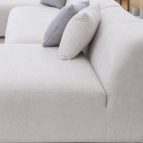 Audrey Cream Chenille U Shape Corner Sofa from Ashcroft Furniture - Luna Furniture