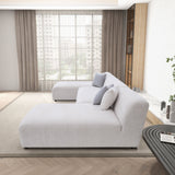 Audrey Cream Chenille U Shape Corner Sofa from Ashcroft Furniture - Luna Furniture