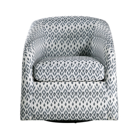 Augustine Blue/White Swivel Chair from Homelegance - Luna Furniture
