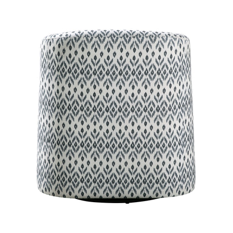 Augustine Blue/White Swivel Chair from Homelegance - Luna Furniture