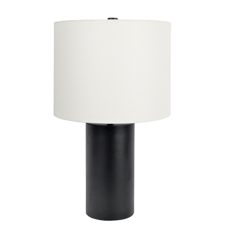 Aura Black Table Lamp with On/Off Switch Black Block Base from Midinmod - Luna Furniture