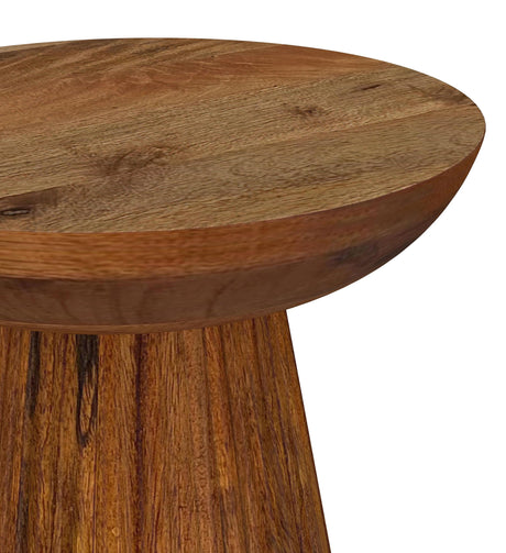 Aureo Wild Honey Round Solid Wood Accent Side Table from Coaster - Luna Furniture