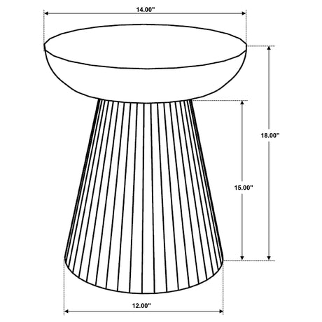 Aureo Wild Honey Round Solid Wood Accent Side Table from Coaster - Luna Furniture