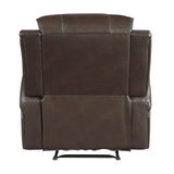 Austin Brown Genuine Leather Reclining Living Room Set from Homelegance - Luna Furniture