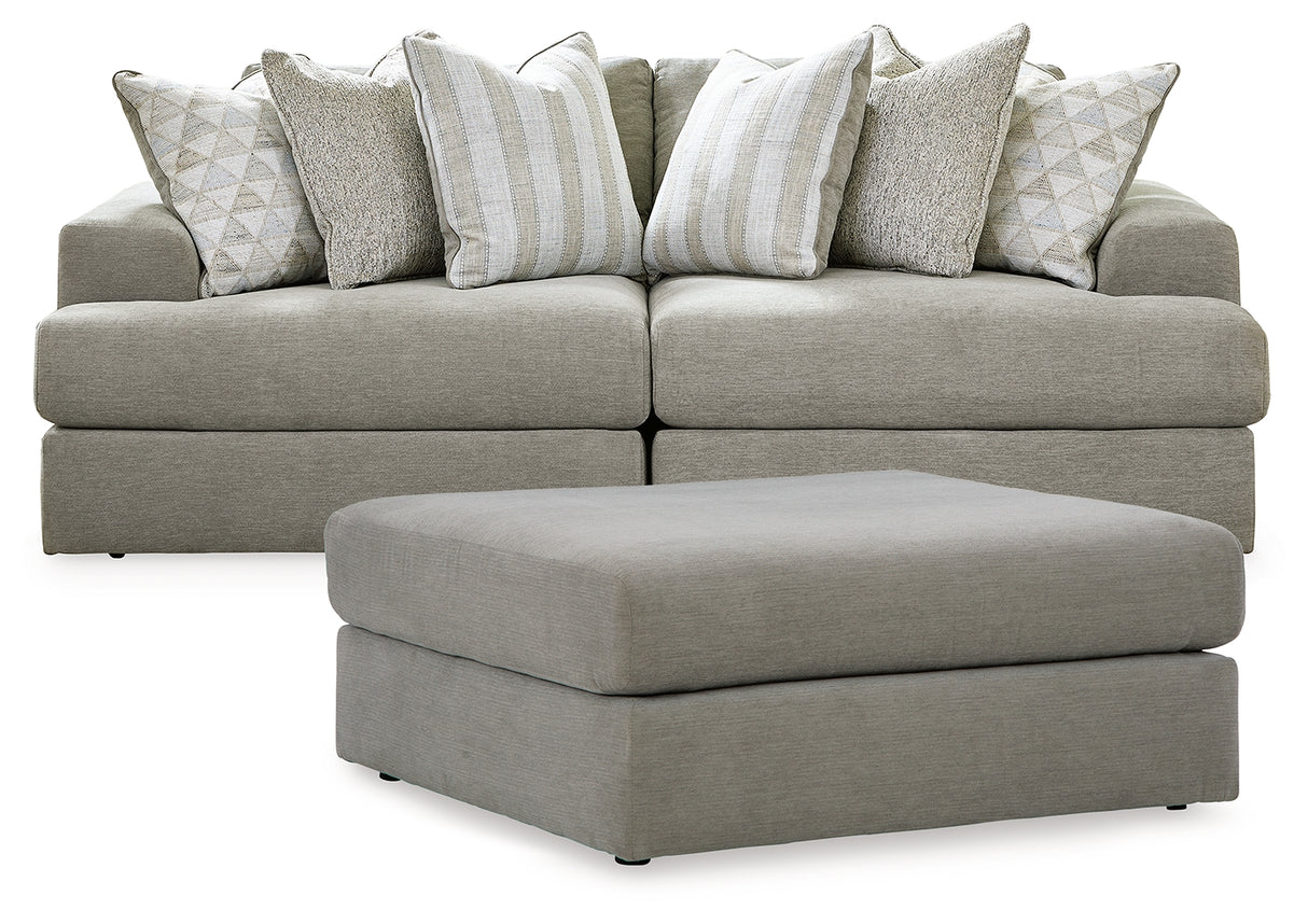Avaliyah Ash 2-Piece Sectional with Ottoman from Ashley Furniture - Luna Furniture