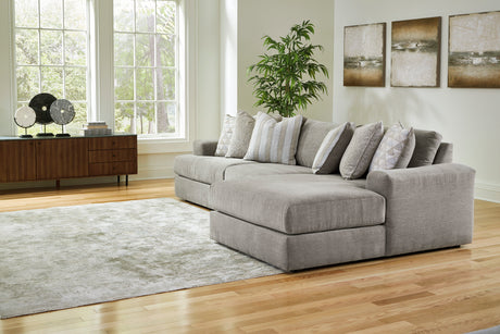 Avaliyah Ash 3-Piece RAF Chaise Sectional from Ashley - Luna Furniture