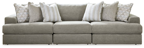 Avaliyah Ash 3-Piece Sectional with Ottoman from Ashley - Luna Furniture