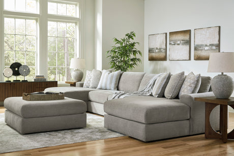 Avaliyah Ash 4-Piece Double Chaise Sectional from Ashley - Luna Furniture